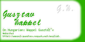 gusztav wappel business card